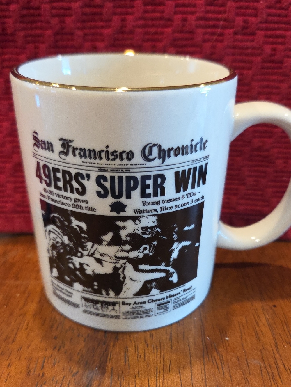 1995, Jan 29th Super Bowl XXIX Coffee Mug. Never Used